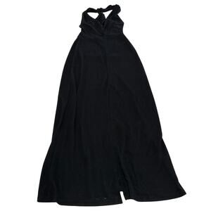 ASOS Dress Womens 4 Black Twist Back Maxi‎ Stretch V Neck